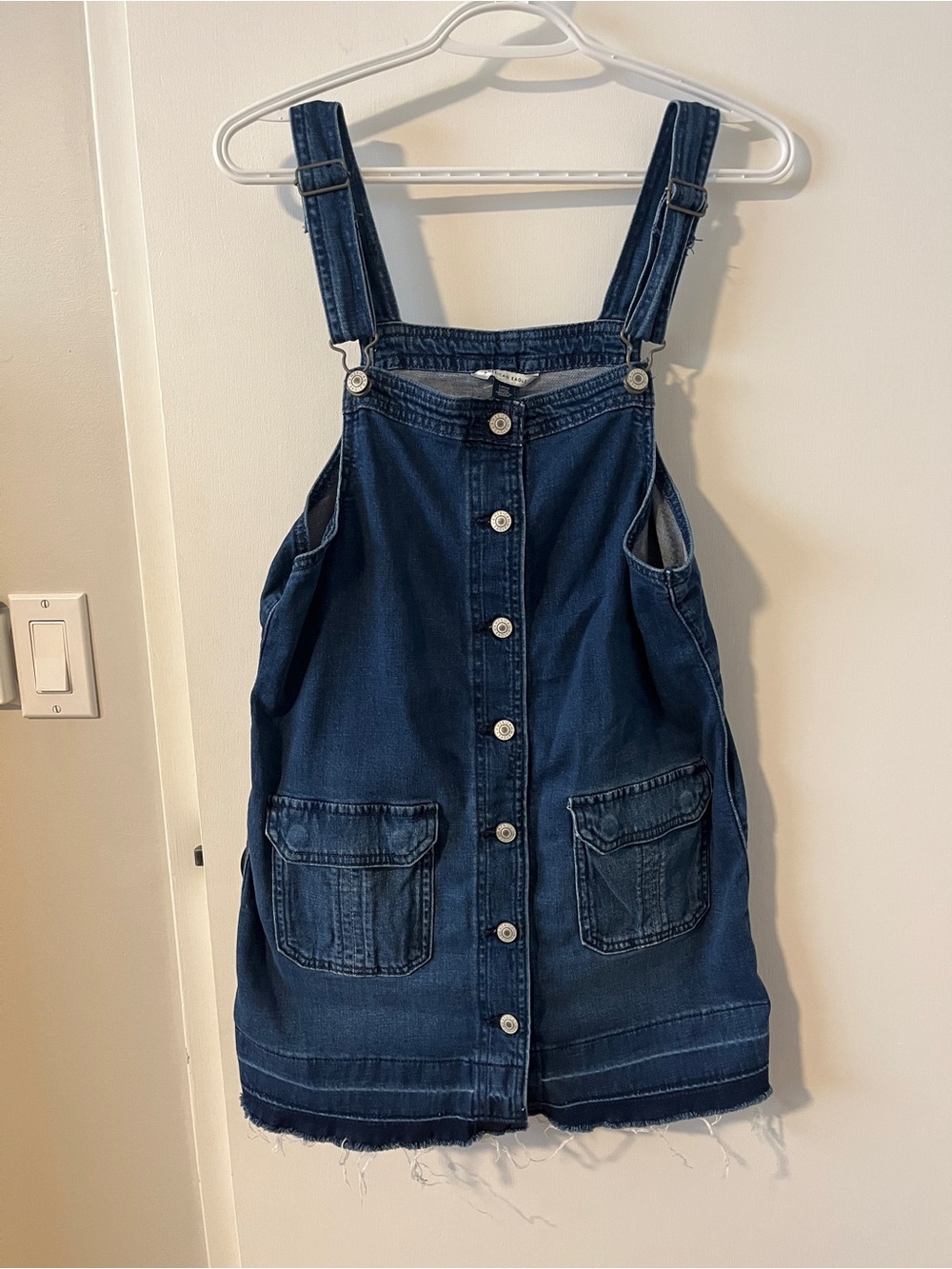 Mini Jean Overall Dress